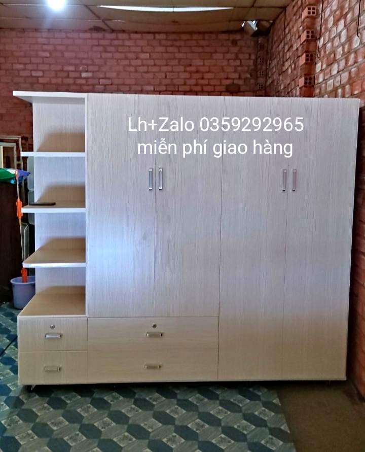 Tủ nhựa đài Loan 4 cánh 1 kệ
