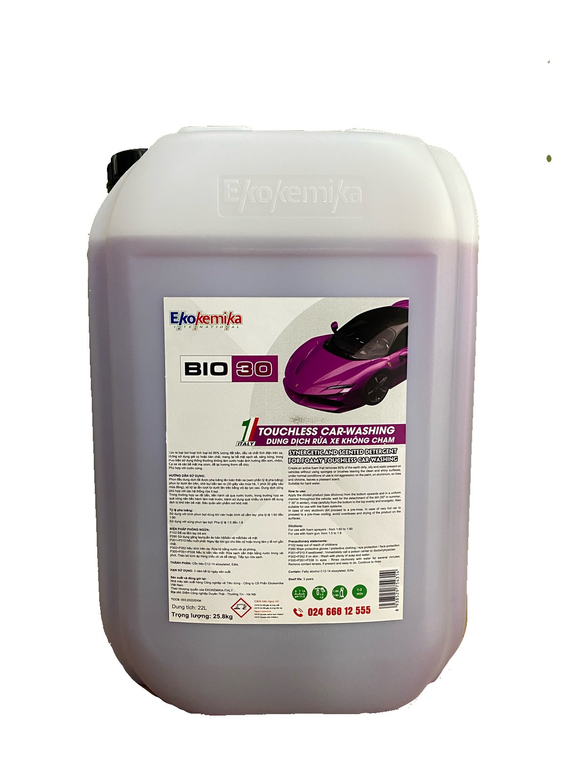 Dung Dịch Rửa Xe Không Chạm Ekokemika BIO 30 - 20L