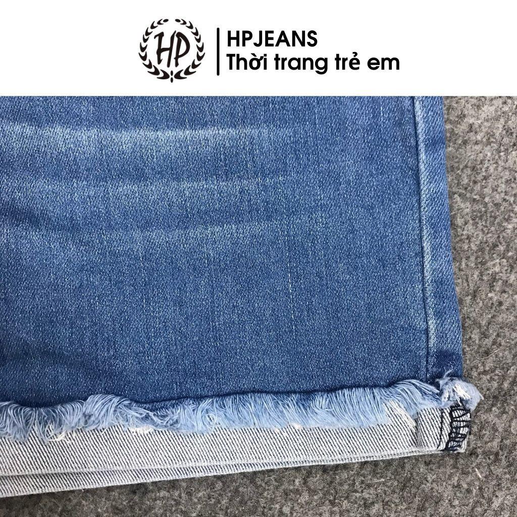 Quần Bò Bé Gái HPJEANSSD526 Hậu Bùi Quần Short Jean Bé Gái Cạp Chun HPjeans Cao Cấp Cho Bé Từ 7 Đến 10 Tuổi