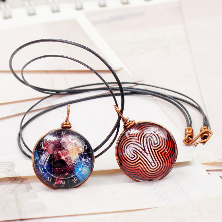 Dây chuyền 12 cung hoàng đạo Zodiac màu sắc tươi sáng 06647-M1