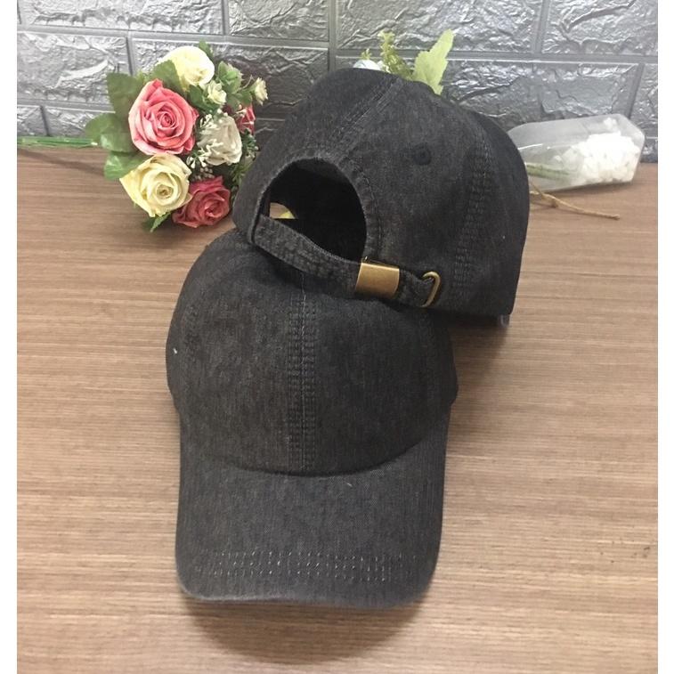 Mũ lưỡi trai vải Jeans  trơn cao cấp