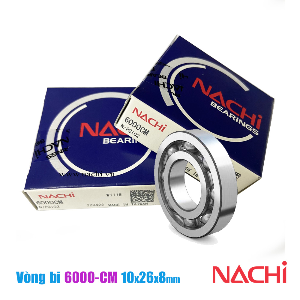 Vòng bi NACHI 6000 ZZ , CM , 2NSE9 Ø10x26x8mm Bearing 6000 vòng bi lắp cho oto xe máy