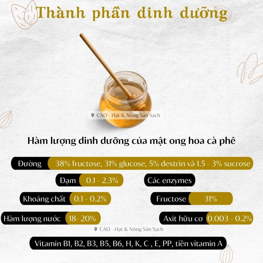 Mật ong hoa cà phê Đaklak CAO FOOD từ mật ong lấy tại vườn nguyên chất nguyên vị 100% tự nhiên