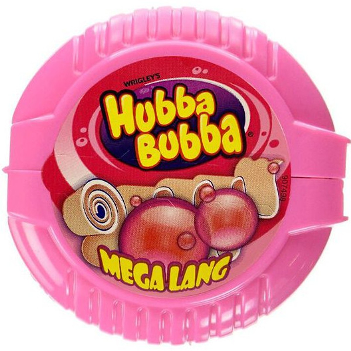 Lốc 12 cuộn Kẹo gum cuộn siêu dài Hubba Bubba Mega Lang vị Bubblegum (180cm - 56gr)