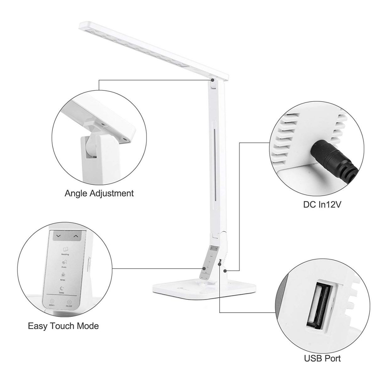 Đèn LED Chống Cận Kiêm Sạc Không Dây TaoTronics TT-DL036 12W Chính Hãng