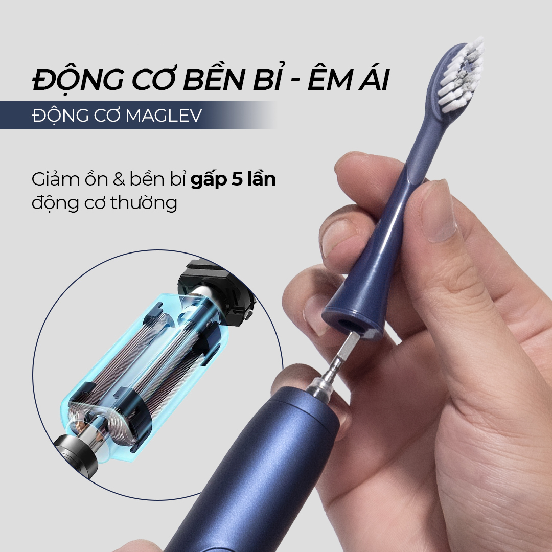 Combo Máy Tăm Nước Halio UltraClean Blue, Máy Rửa Mặt Halio Originals, Bàn Chải Điện Halio PRO Midnight Blue