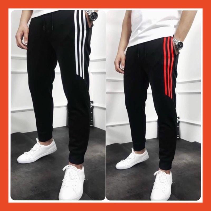 Quần jogger nỉ 3 sọc lửng thể thao siêu hot