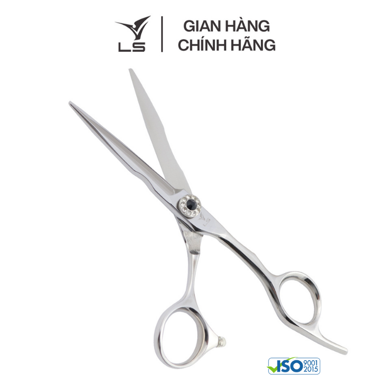 Kéo cắt tóc LS lưỡi thẳng quai offset vênh đỡ ngón cố định FA13/5.5