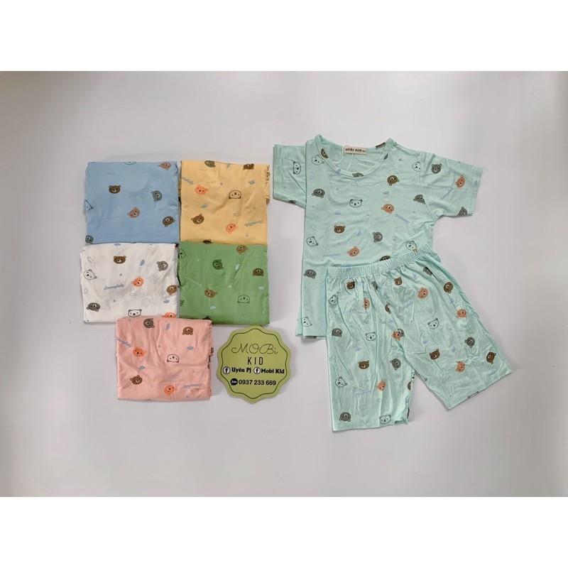 BỘ THUN LẠNH SIZE ĐẠI HOẠ TIẾT GẤU CHO BÉ TỪ 19-26kí