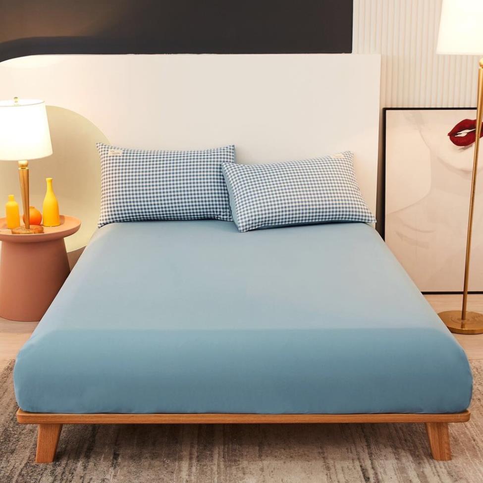 Bộ chăn ga gối Cotton TC sọc caro 4 món đủ kích thước 1m2 đến 2m*2m2