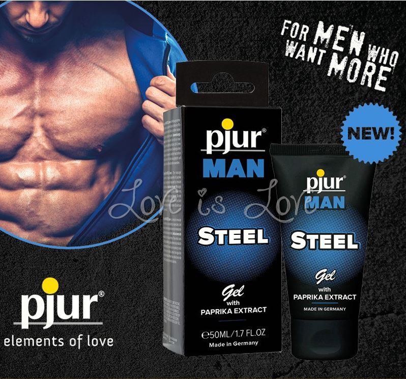 Gel dưỡng tăng cường sinh lý nam Pjur Man Steel 50ml kéo dài thời gian quan hệ, tăng cường dương và lưu thông máu