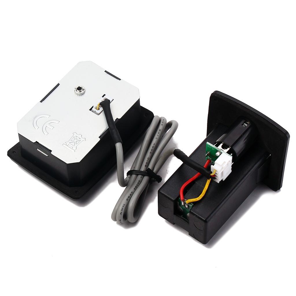 4-Band EQ Chromatic Tuner Black Set for Acoustic Guitar Replacement