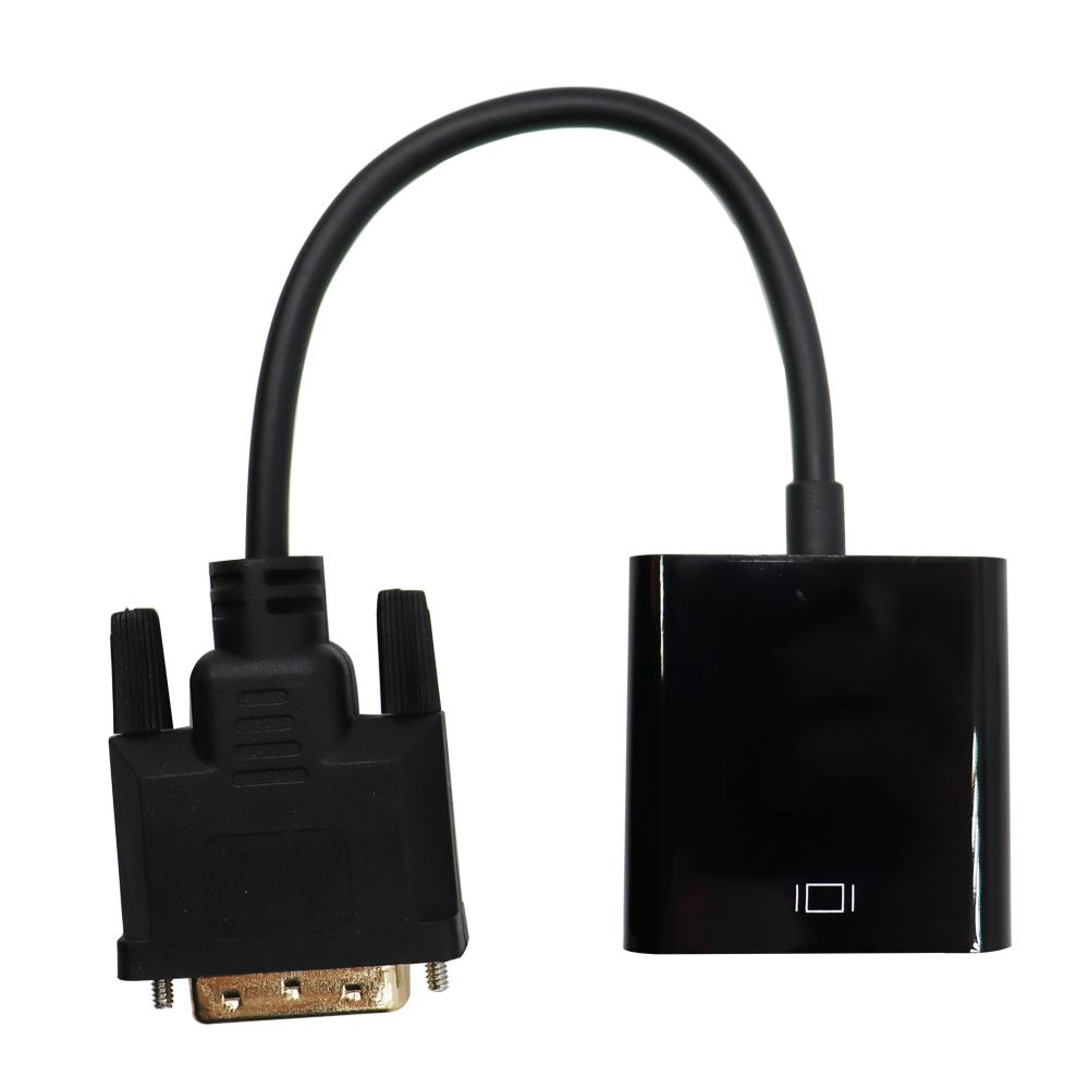 Full HD 1080p DVI-D DVI sang VGA Bộ chuyển đổi cáp video 24 1 25Pin sang 15Pin chuyển đổi cáp cho máy tính máy tính PC