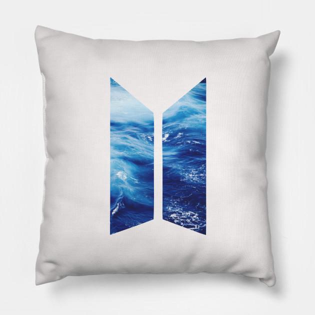 Gối vuông BTS logo biển xanh