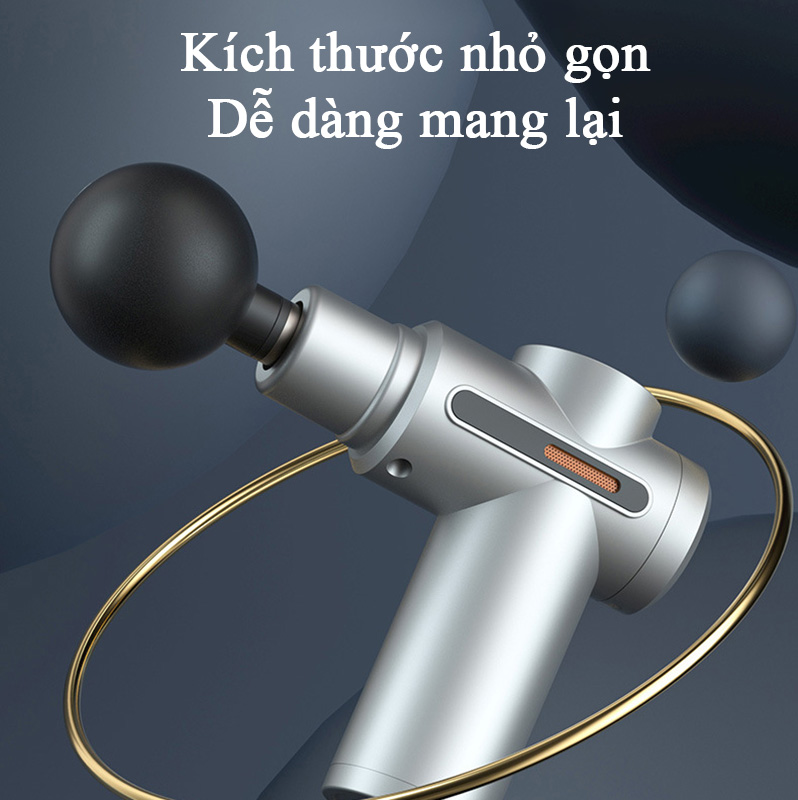 Máy Massage Cầm Tay Mini Toàn Thân 4 Đầu Mát Xa 6 Cấp Độ Đa Năng Máy Massage Cổ Vai Gáy Kiêm Súng Massage Tay Chân Giúp Giãn Cơ Không Gây Ồn Có Sạc Tích Điện Tiện Lợi