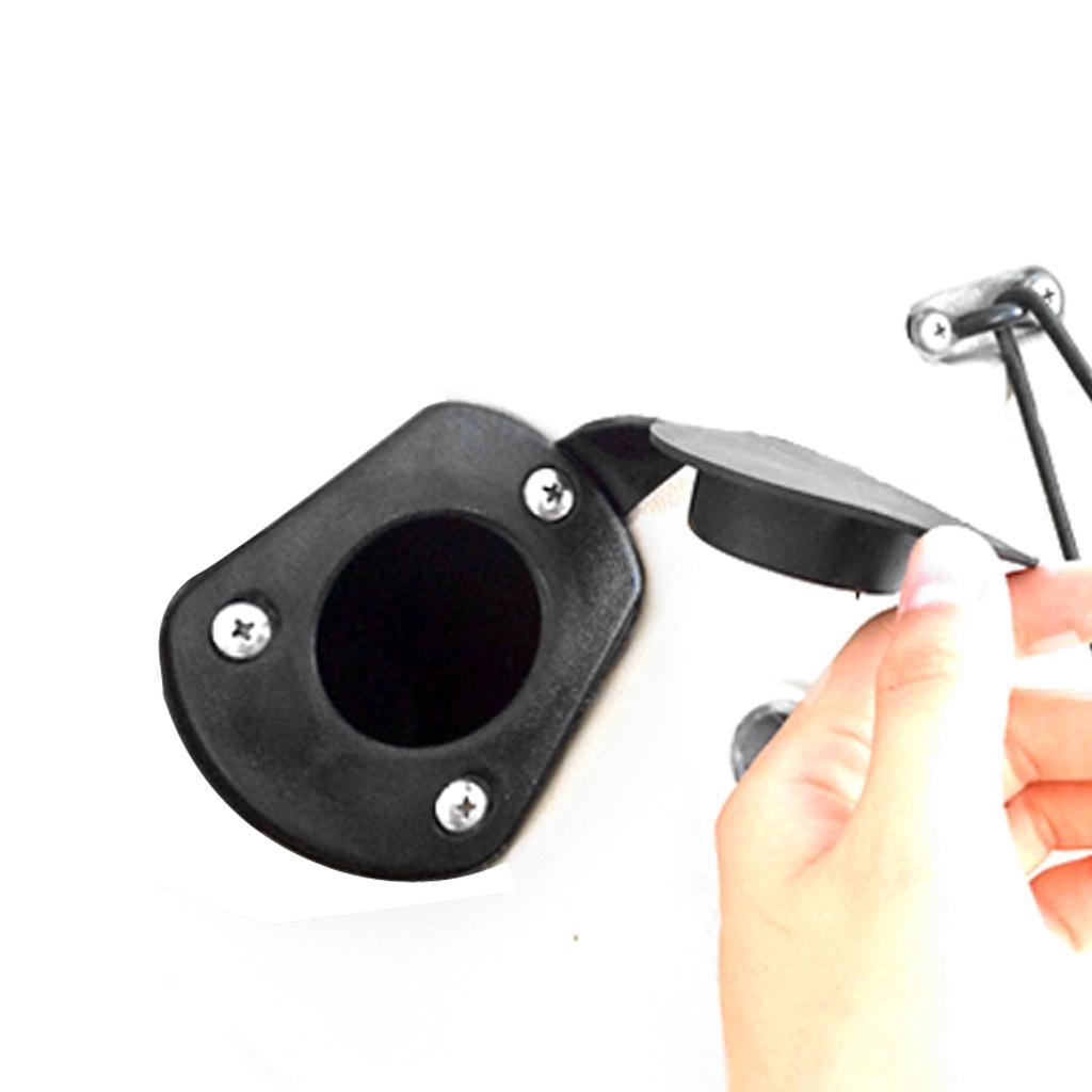 4 Pieces Durable Plastic Flush Mount Fishing Rod Holder Cap Gasket Kayak Canoe Side Tackle