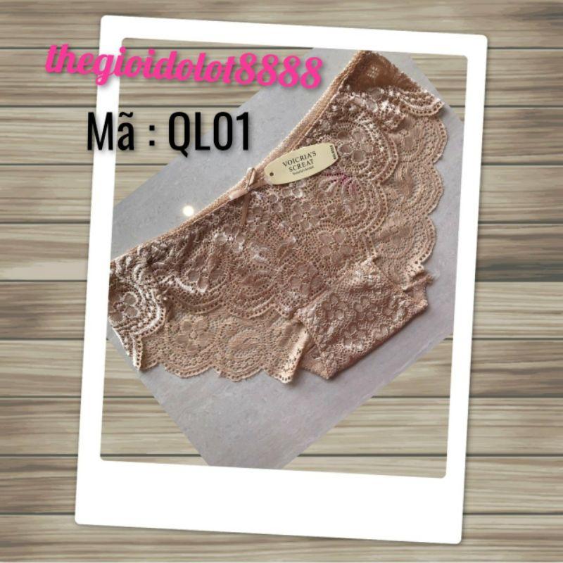 Quần lót ren chất liệu cotton co giãn tốt mã đặt hàng QL01