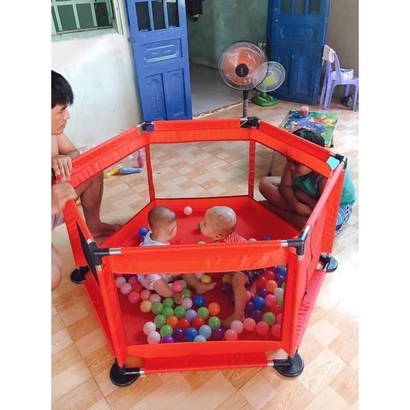 Quây cũi bóng lục giác cho bé