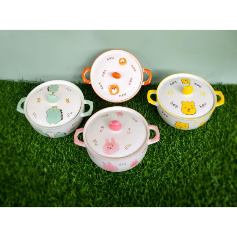 Nồi sứ, bát úp mì hình thú cưng bằng sứ cao cấp - Sứ Bát Tràng