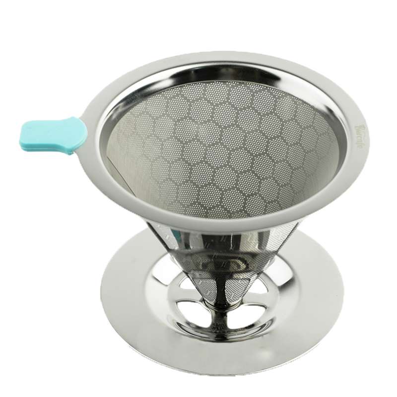 PHỄU LỌC KHÔNG GIẤY BARCAFE DRIPPER HONEYCOMB REMOVABLE STAINLESS STEEL FUNNEL 1-2 CUP