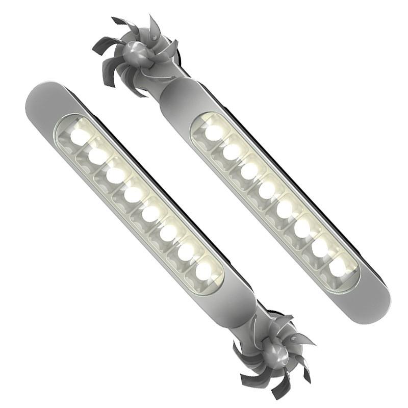 COMBO Đèn LED năng lượng gió Đèn LED hoạt động nhờ năng lượng gió, thiết kế không th