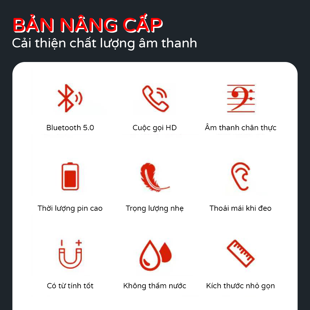 Tai nghe bluetooth JUYUPU BR101 đeo cổ thể thao popup V5.0 chống ồn tai nghe không dây dành cho iPhone Samsung OPPO VIVO HUAWEI XIAOMI - HÀNG CHÍNH HÃNG