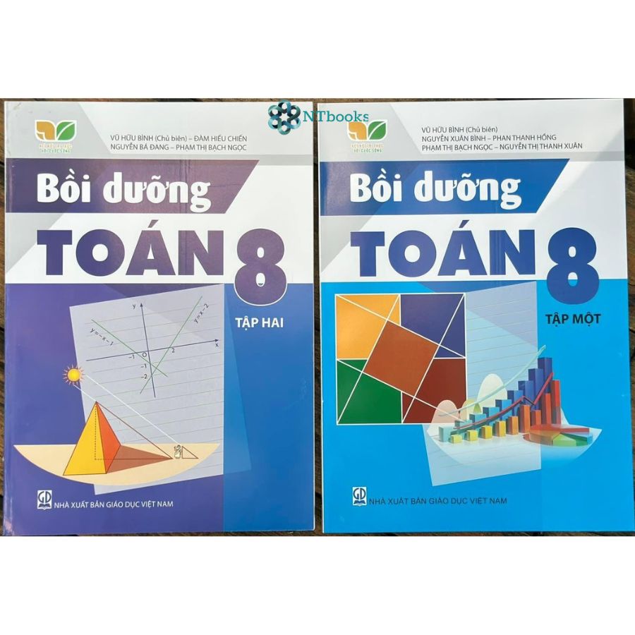 Combo 2 cuốn Sách Bồi dưỡng Toán 8 Tập 1 + Tập 2 - Kết nối tri thức với cuộc sống