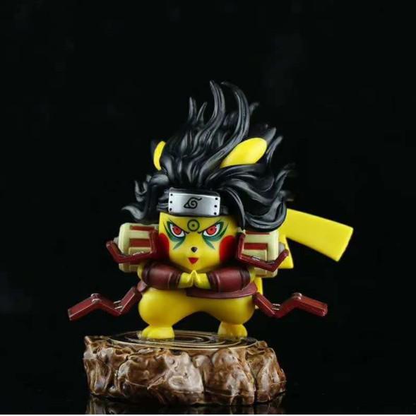 Mô Hình Figure Naruto Hokage đệ nhất Pikachu 10cm