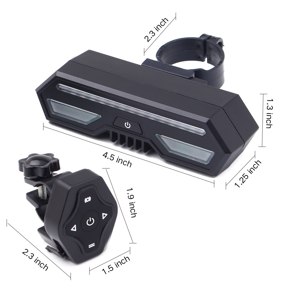 Đèn Led Chống Thấm Nước Gắn Đuôi Xe Đạp Điều Khiển Từ Xa 85 Lumen