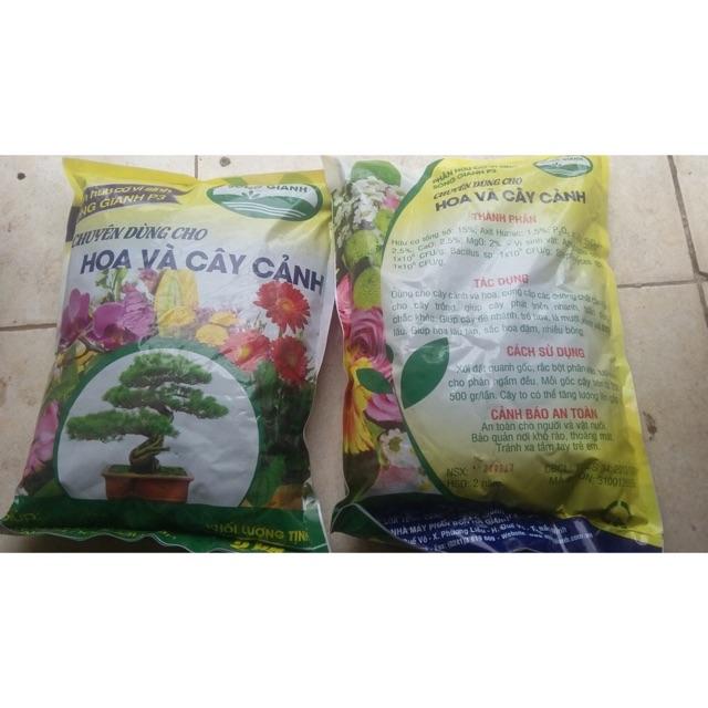 Phân bón hữu cơ Sông Gianh chuyên dùng cho Hoa, Cây cảnh 2kg