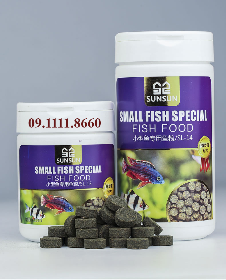 Thức ăn dán kính cho bể cá SMALL FISH SPECIAL FISH FOOD SL-13 SUNSUN