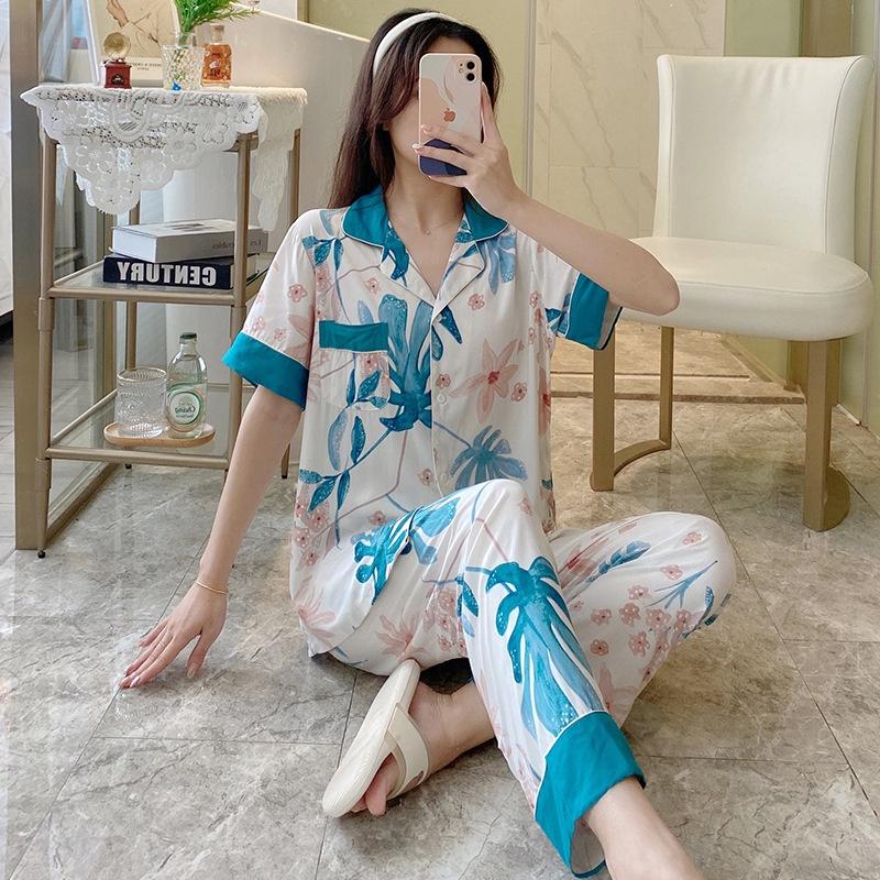 Đồ Mặc Nhà - Đồ Bộ Nữ Áo Ngắn Quần Dài Chất Đũi Lụa Cao Cấp Sang Chảnh CDDP02