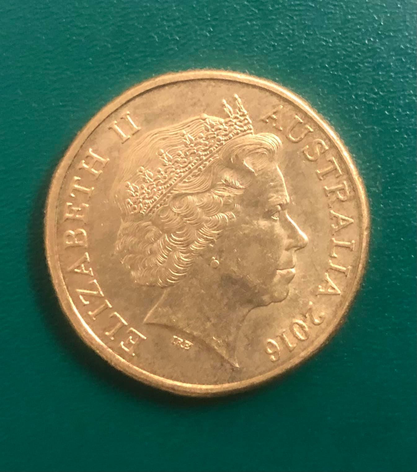 Đồng xu Úc 1 dollar Nữ hoàng Elizabeth II, bầy Kangaroo