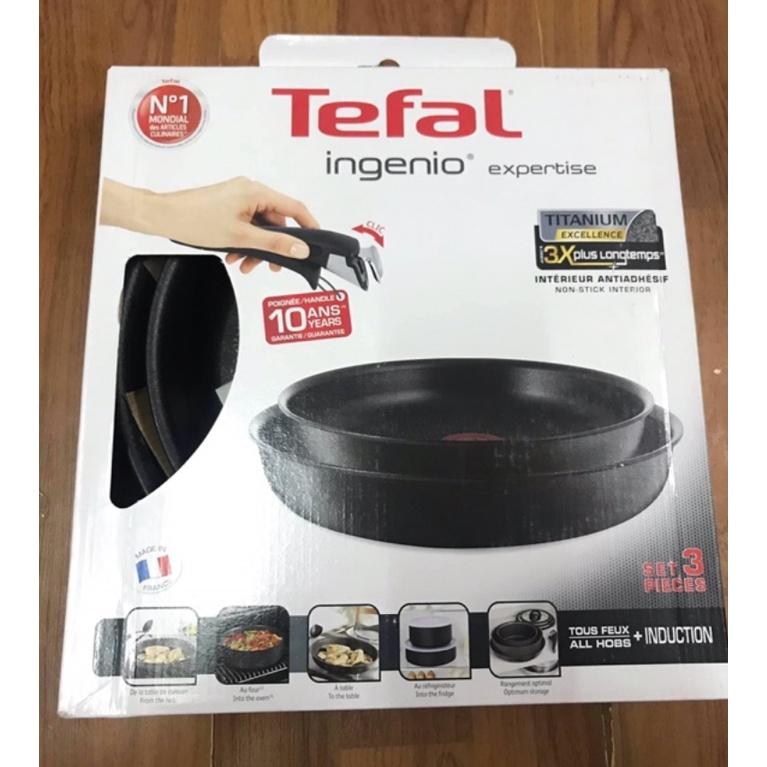 Set Chảo Chống Dính Tefal Tay Rời, Size 24/28cm, Dẫn Nhiệt Tốt, Dùng Cho Mọi Loại Bếp, Made In France, Hàng Chính Hãng