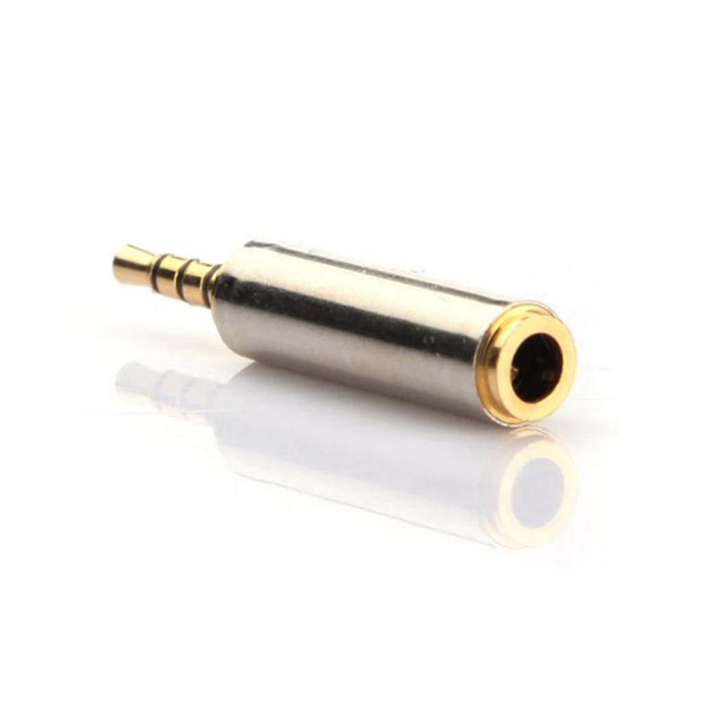 2 Pieces Headphone Adapter 2.5mm Male to 3.5mm Female Connector 2.5mm to 3.5mm Male to Female Jack Socket AUX