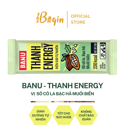 HỘP 10 THANH NĂNG LƯỢNG ĐIỆN GIẢI TỰ NHIÊN - BANU BẠC HÀ MUỐI BIỂN DÀNH CHO NGƯỜI TẬP THỂ THAO, NGƯỜI BẬN RỘN