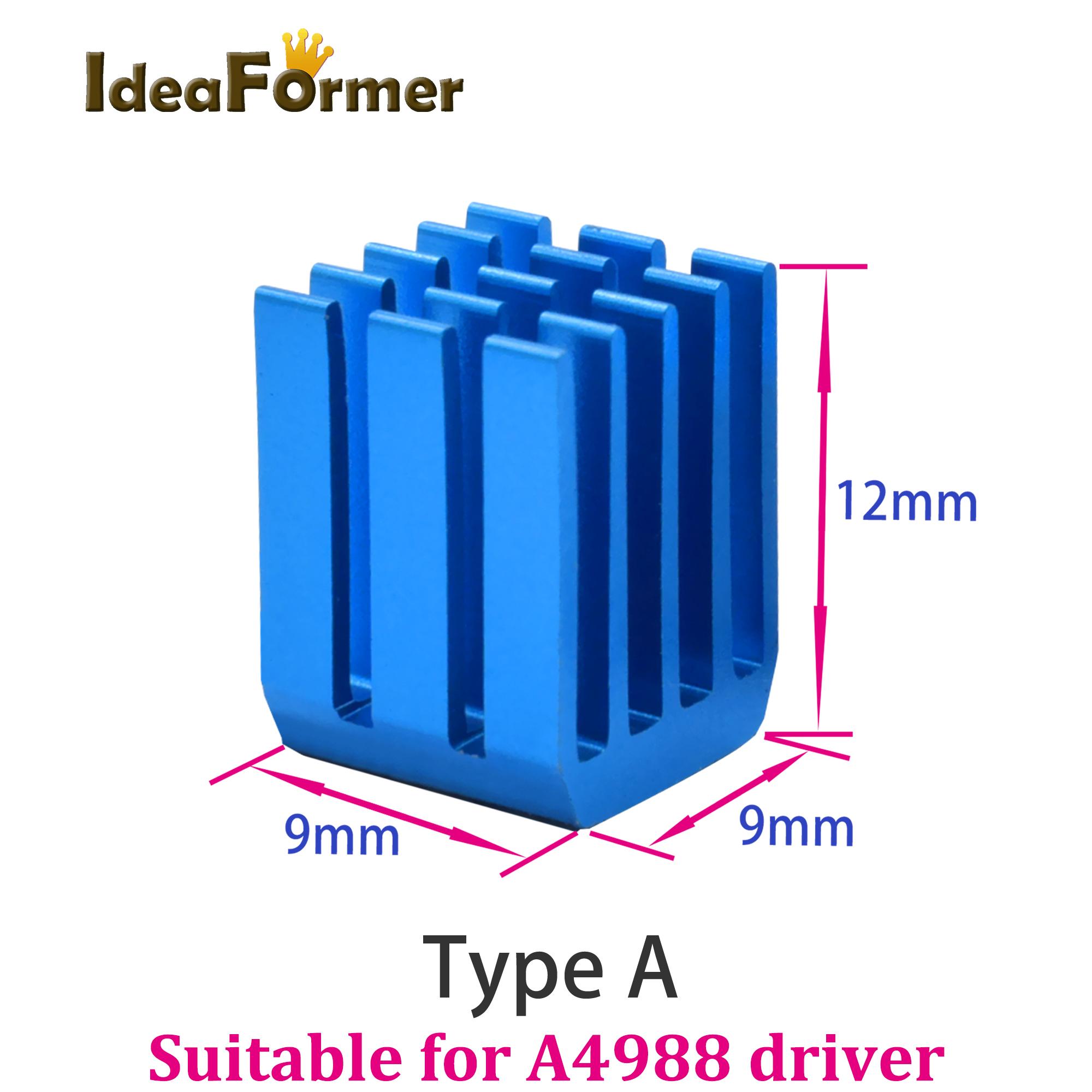 4/5/10 Cái/lốc 3D Máy In Phần Động Cơ Bước Lái Xe Tản Nhiệt Làm Mát Khối Tản Nhiệt Cho TMC2100 LV8729 DRV8825 Ổ Các Mô Đun