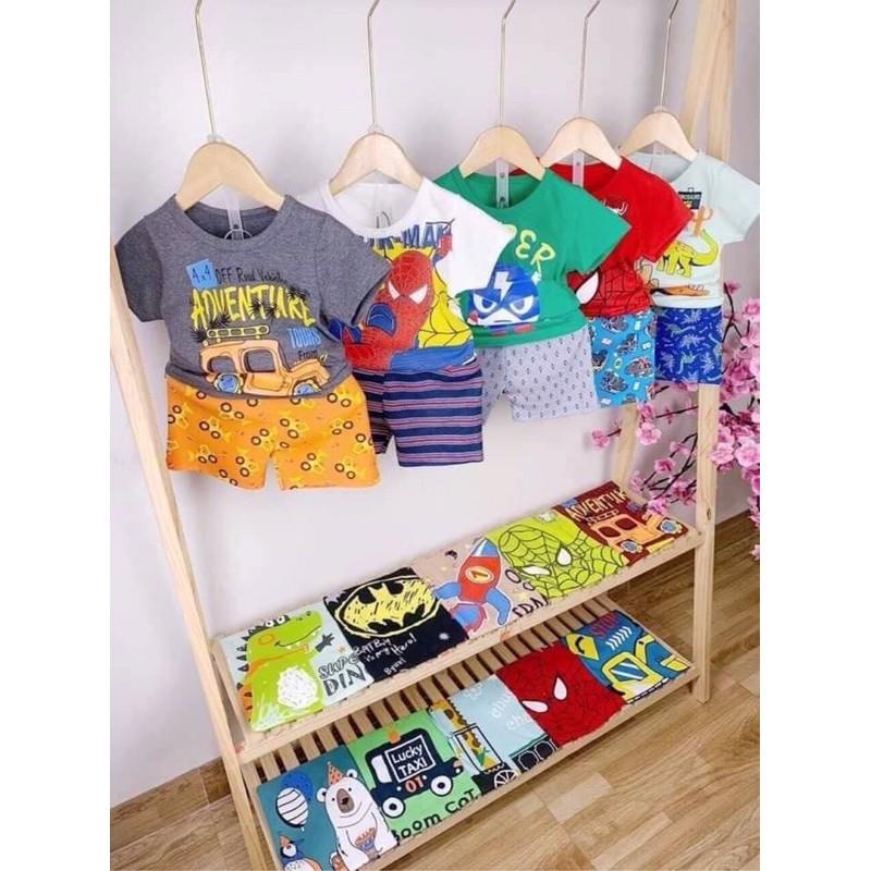 Bộ cotton hoạt hình cho bé siêu mềm siêu mát