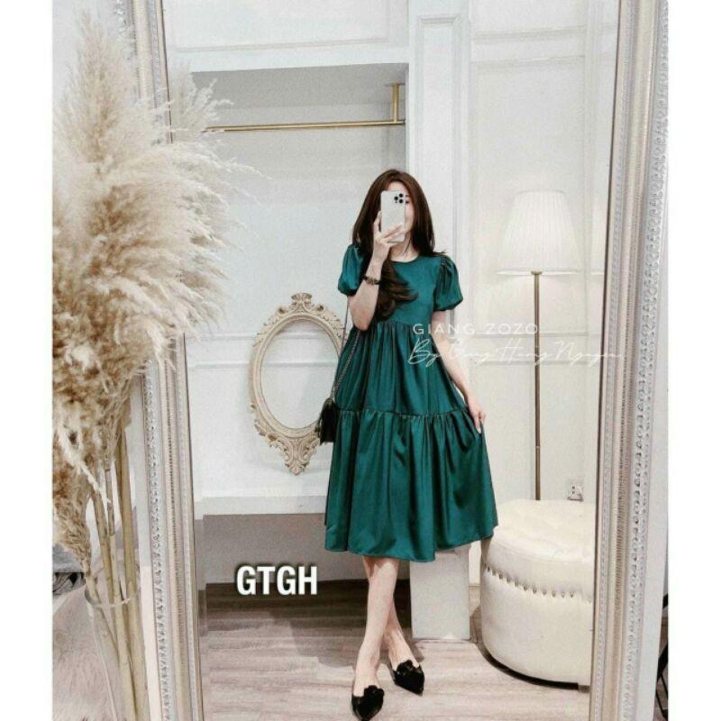 Đầm bầu công sở thiết kế dáng suông tầng freesize dưới 70kg