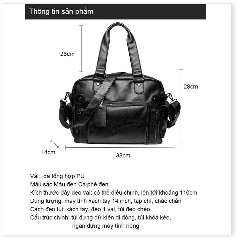 Túi đeo vai nam thời trang Leather BlackMan - Gia Dụng SG