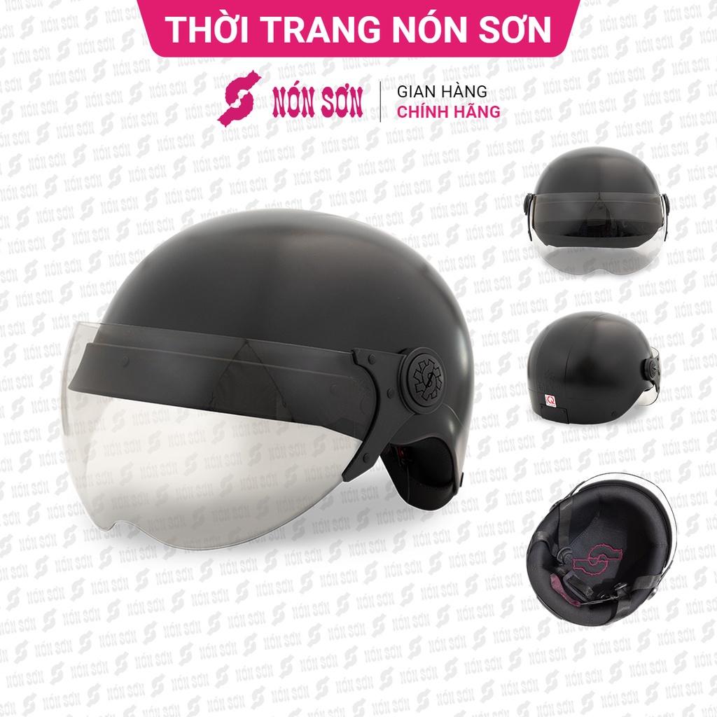 Mũ bảo hiểm nửa đầu có kính chính hãng NÓN SƠN-KT-ĐN052