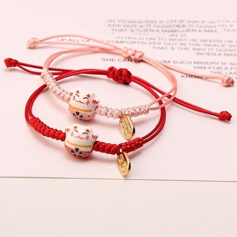 Bộ sưu tập vòng tay mèo thần tài dễ thương mang lại may mắn