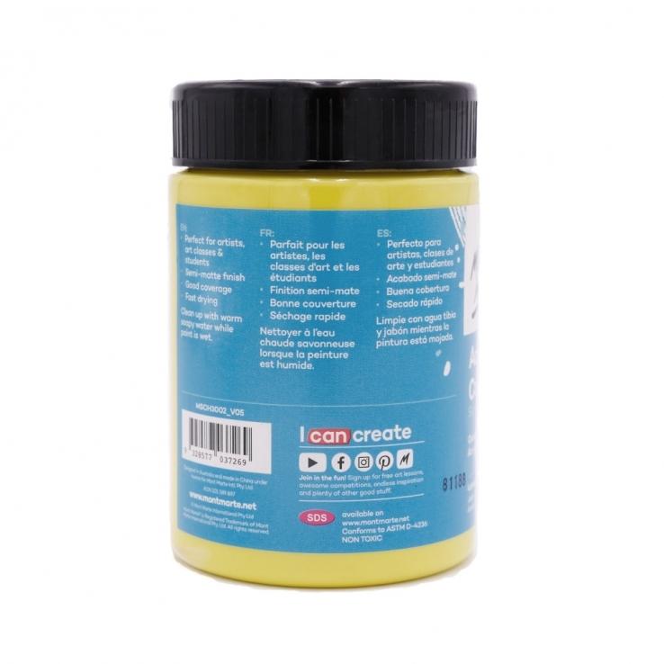 Màu Acrylic Mont Marte 300 ML MSCH3002 - Màu Lemon Yellow