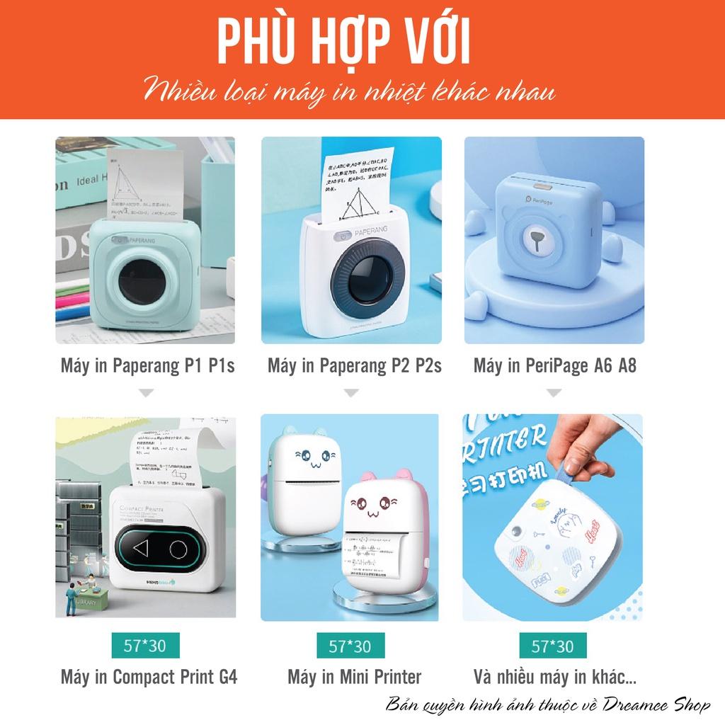 Giấy in nhiệt K57 - Giấy in Bill, Hóa đơn K57 cho máy in Peripage, Paperang, Con mèo
