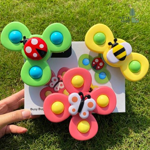 Set 3 con quay Spinner cho bé, Spinner con quay gắn tường,đồ chơi chong chóng dính tường,Spinner hình con vật dễ thương