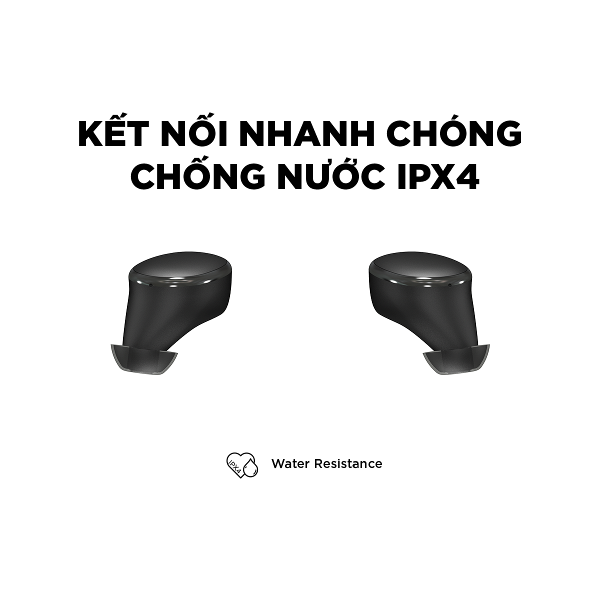 Tai nghe True Wireless Energizer UB2608  kèm hộp sạc di động chống thấm nước IPX4 -Hàng Chính Hãng