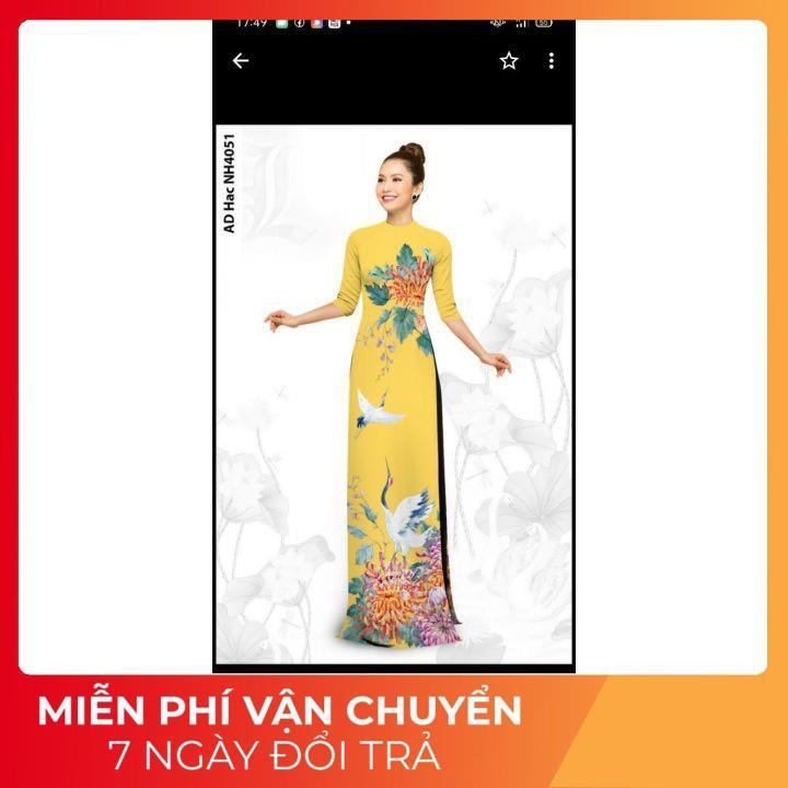 Áo dài nữ mới _áo dài đẹp giá rẻ truyền thống lụa in 3d sắc nét