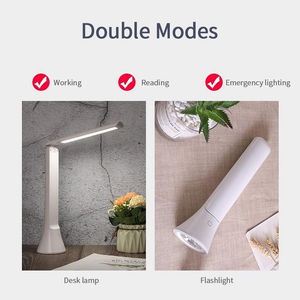 Đèn LED có thể sạc lại + Đèn pin chăm sóc mắt để đọc sách & Chiếu sáng khẩn cấp 3 Màu Điều khiển cảm ứng 2 trong 1