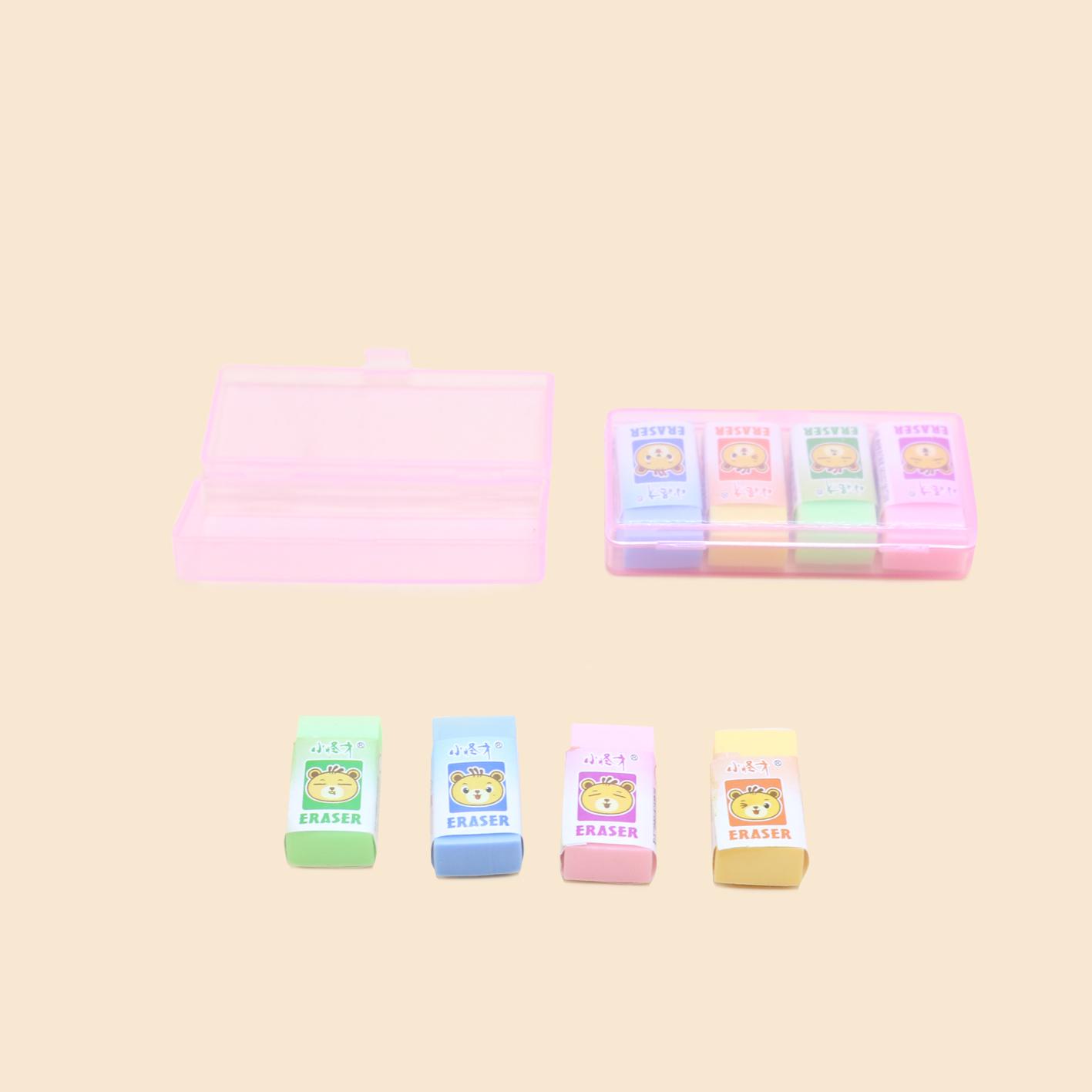 Bộ 2 hộp gôm hồng - Set of 2 Eraser boxes