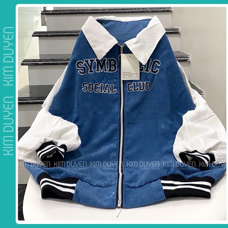 Áo Khoác SYMBOLIC Chất Nhung Dày Dặn Khoác Form Rộng Tay To Mặc Thoải Mái Unisex